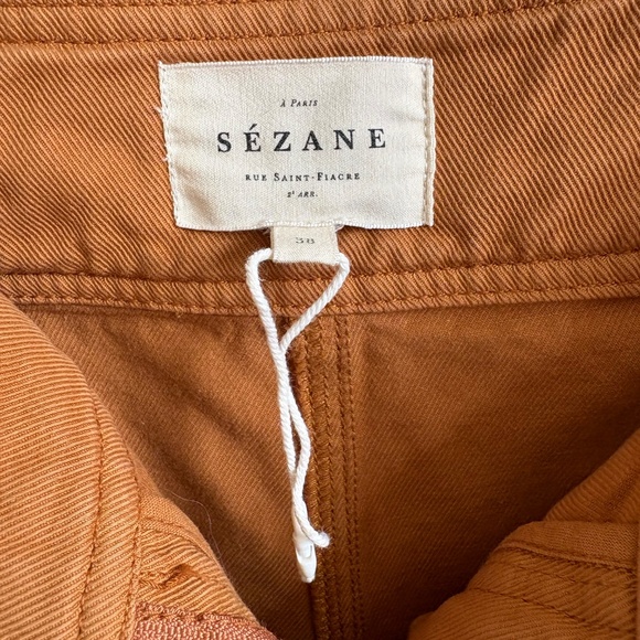 NWOT Sézane Cedric Shorts 38 Saffron - Picture 3 of 6